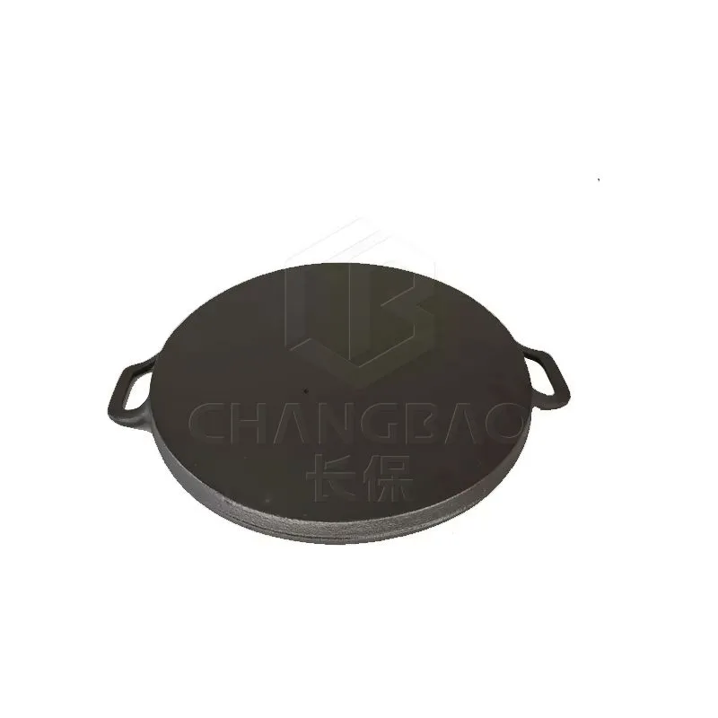 Striped Round Cast Iron Frying Pan, Uncoated Grill Pan, Grill Pan, 31cm