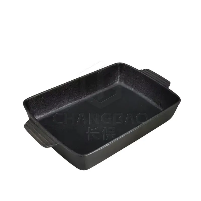 Rectangular Cast Iron Fish Pan, 33x23x6cm