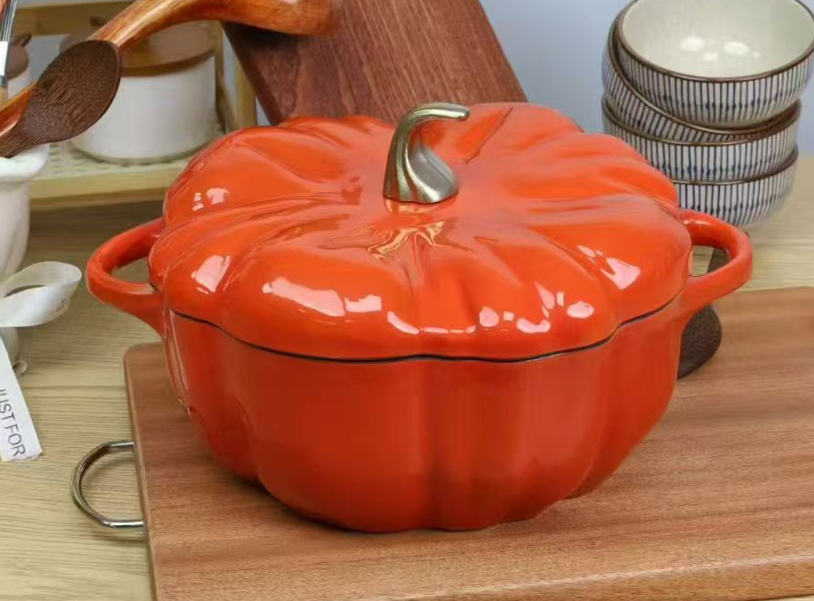 Stewed Rice Artifact: The Charm of Pumpkin Enamel Pot